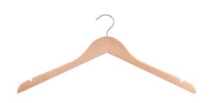 CABIDE DE MADEIRA SEM BARRA COM GANCHO CROMADO - PCT C/ 50