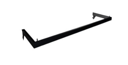 ARARA DE CREMALHEIRA PRETA TUBO QUADRADO - 0.90CM