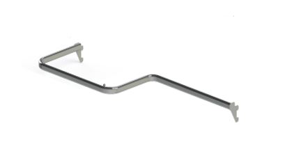 ARARA DE CREMALHEIRA RECUADA CROMADA TUBO OBLONGO - 1.00MT