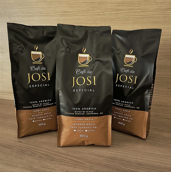 Kit Café Especial da Josi - 03 pacotes de 500g cada - MOÍDO - 100% Arábica