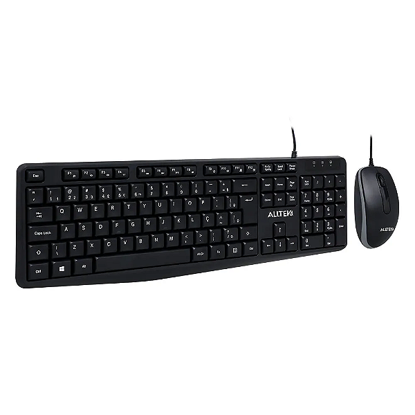 Combo Alltek Teclado e Mouse USB, Com fio - ATK-C010 Preto
