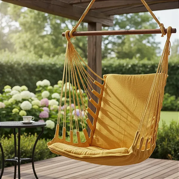 Rede Cadeira Acolchoada Suspense Amarelo