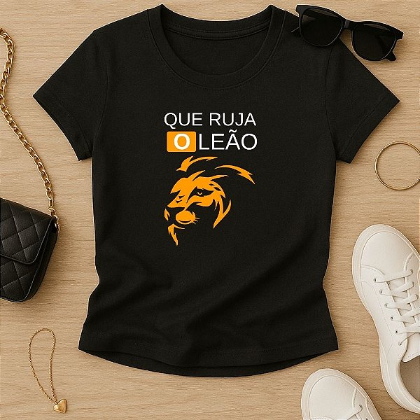 Baby Look Feminina Cristã Que Ruja O Leão