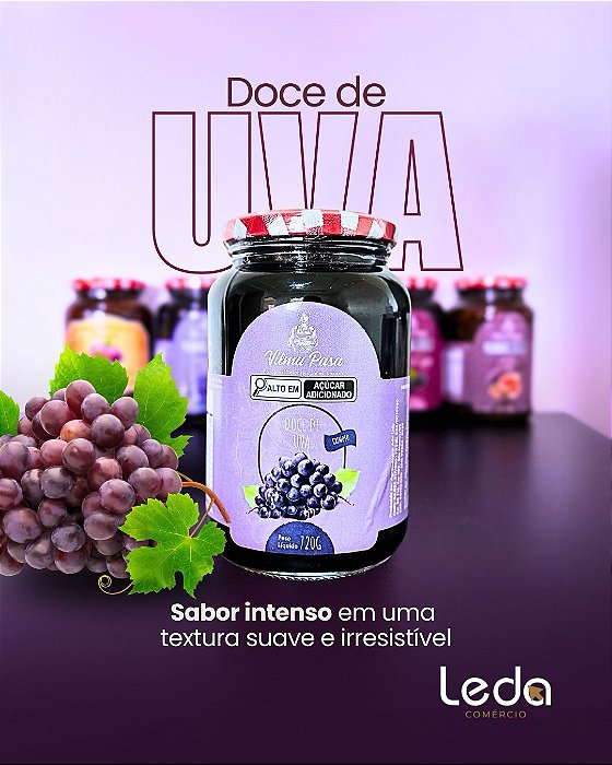 Geleia Colonial de Uva Vilma Pasa – 720g | Sem Conservantes