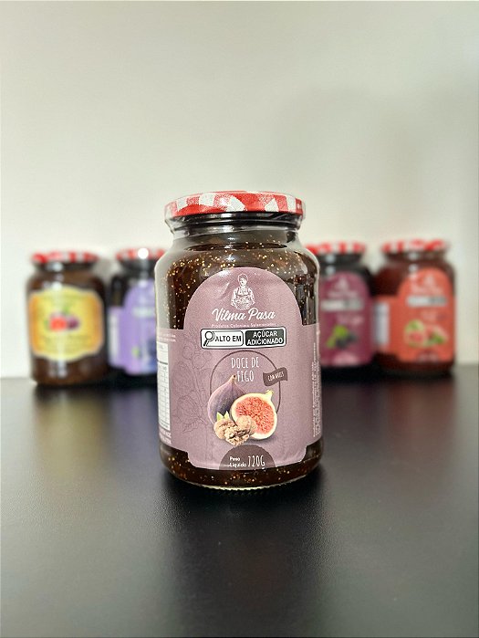 Geleia Colonial de Figo com Nozes Vilma Pasa – 720g | Sem Conservantes
