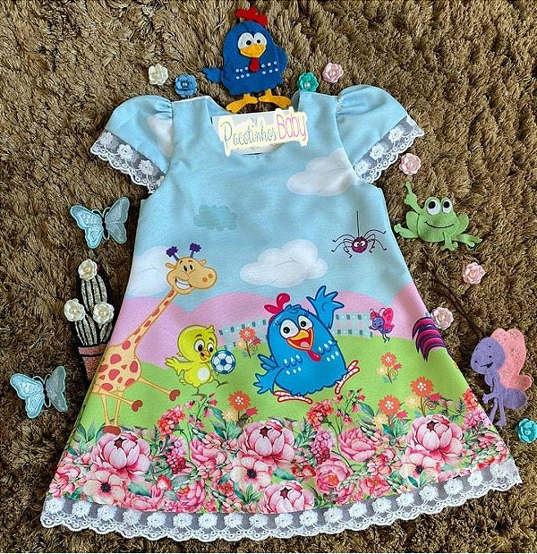 vestido de luxo da galinha pintadinha