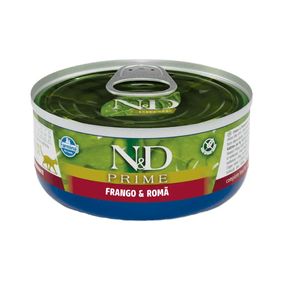Ração Úmida N&D Prime Gatos Adultos Frango e Romã 70 g
