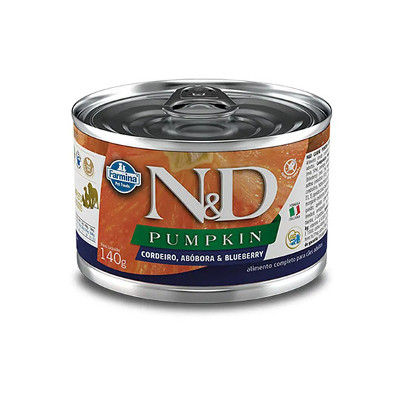 Ração Úmida N&D Pumpkin Cães Cordeiro e Blueberry 140 g