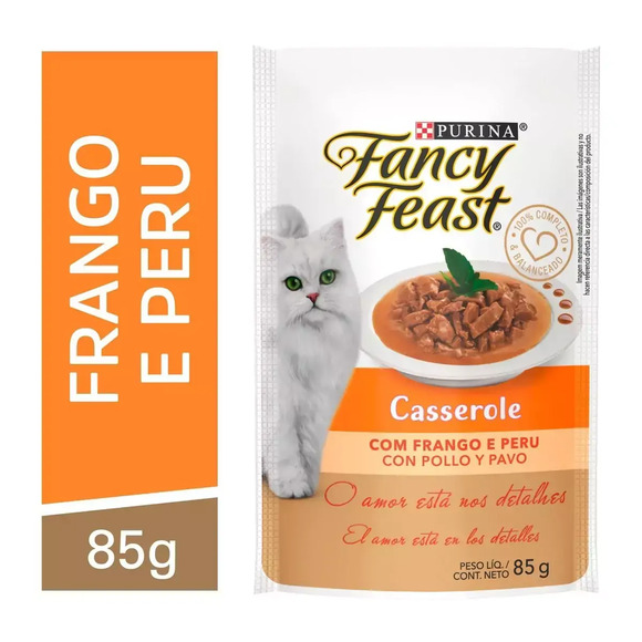 Ração Úmida Fancy Feast Casserole Frango e Peru 85 g