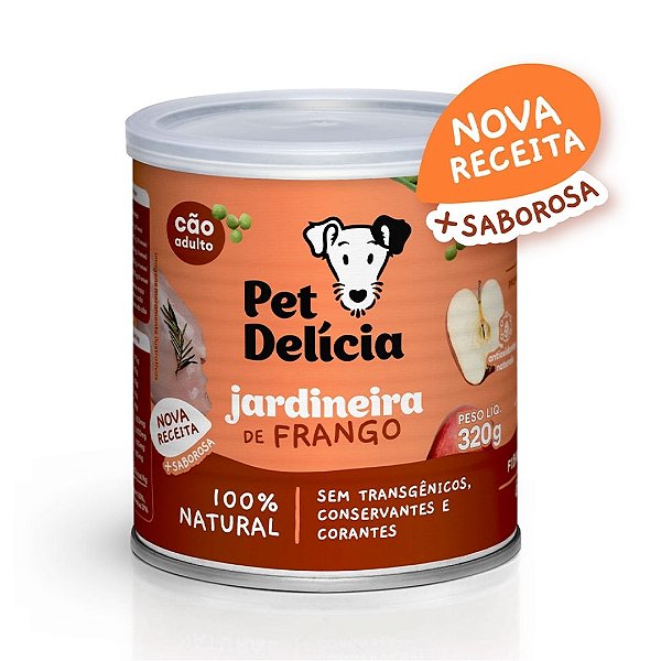 Ração Úmida Pet Delícia Cães Jardineira de Frango 320 g