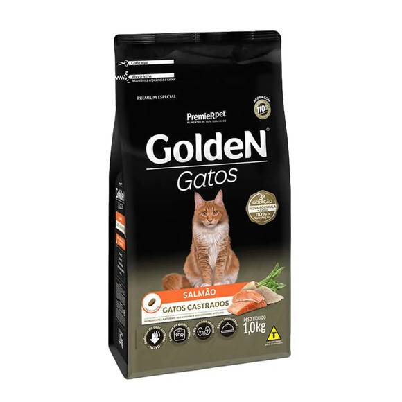 GoldeN Gatos Castrados Salmão 1kg