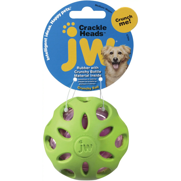 Bola Crackle para cães JW Verde M