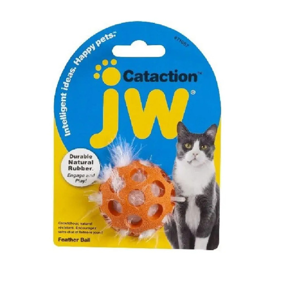 Bolinha De Brinquedo Gato Jw Cataction Feather Ball Único