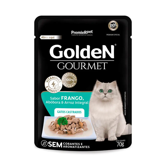 Golden Gourmet Gatos Ad Cast Frango 70g