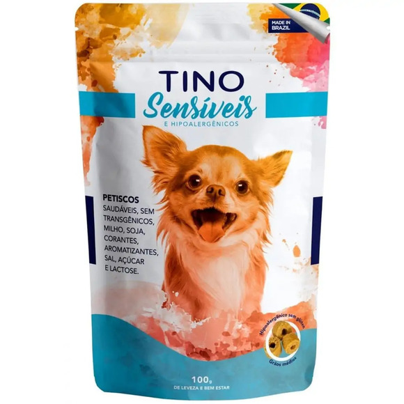 Petisco Tino Sensíveis Hipoalergênico para Cães 100 g