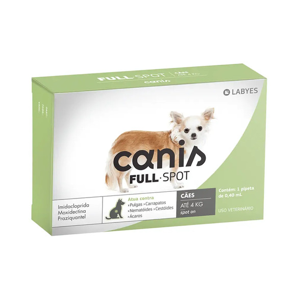 Antiparasitário Canis Fullspot 1 a 4kg 1 pipeta