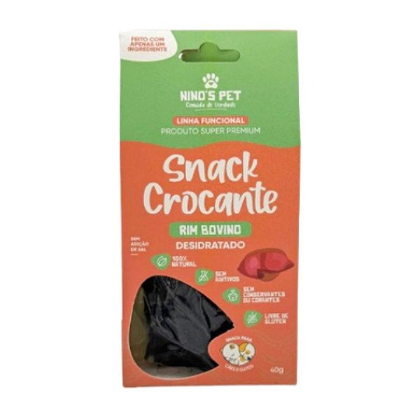 Snack Crocante - Rim Bovino Desidratada - 40G