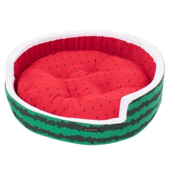 Cama Melancia Redonda Emporium Distripet Vermelho Único