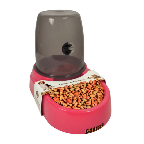 Comedouro Automático Pet Flex Rosa 1,8 L