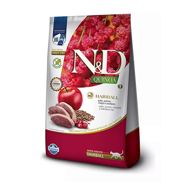 Ração N&D Quinoa Feline Adult Hairball 15Kg