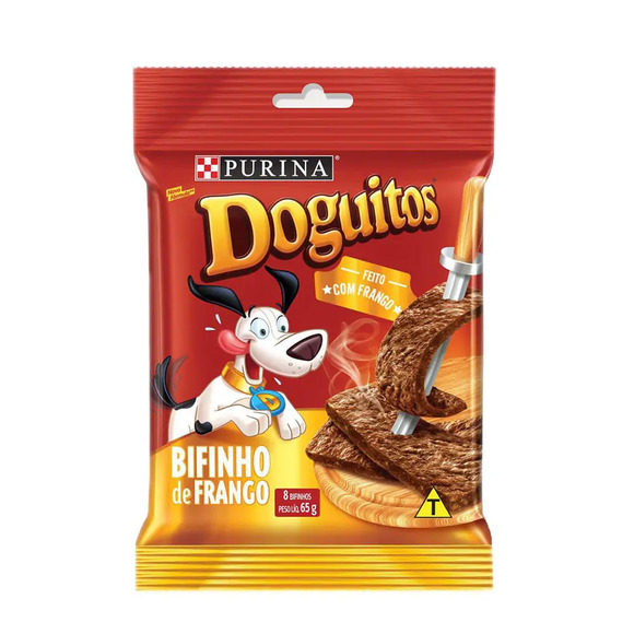 Petisco Cães Doguitos Rodízio Frango Purina 65g