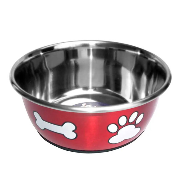Comedouro Metálico Vermelho Jambo Nº 2