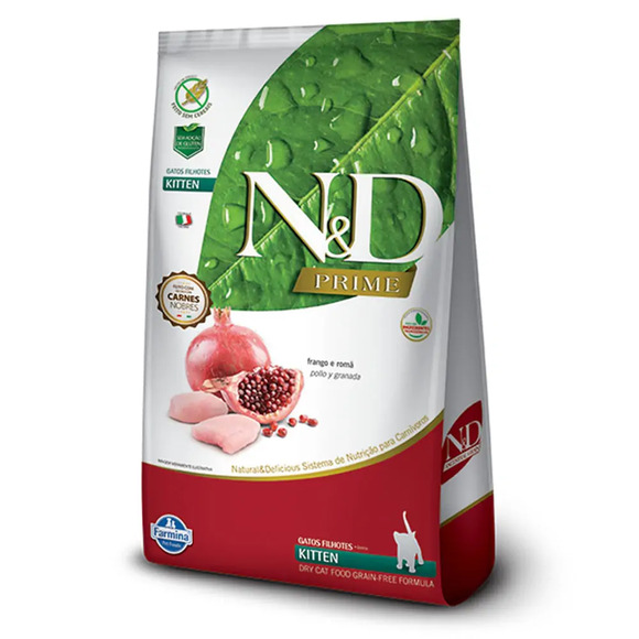 Ração N&D Prime Gatos Filhotes Frango e Romã 400 g