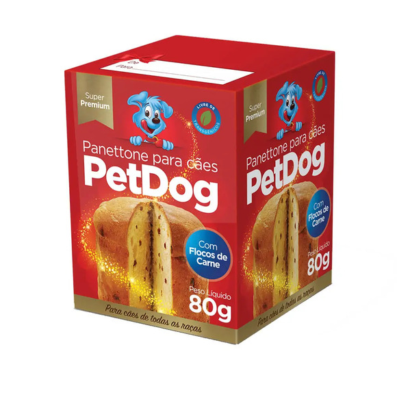 Panettone com Flocos de Carne para Cães Pet Dog 80 g