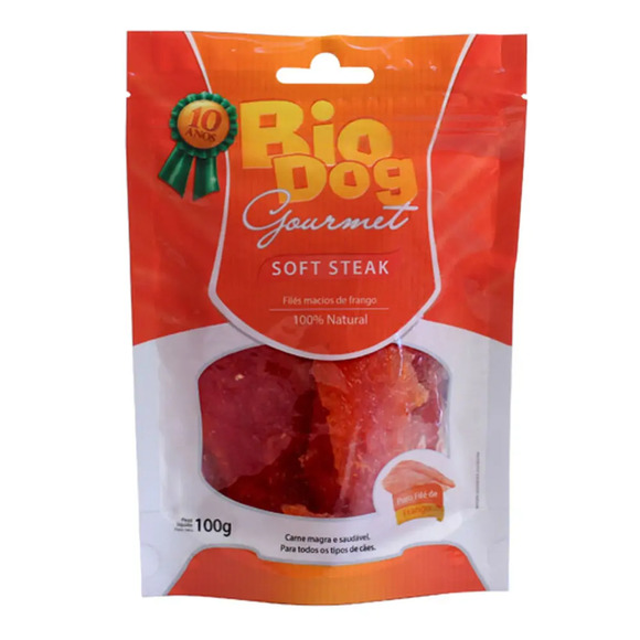 Petisco Gourmet Soft Steak Bio Dog 100 g