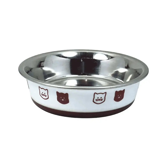 Comedouro Gatos Inox Fusion Branco Jambo 225 ml