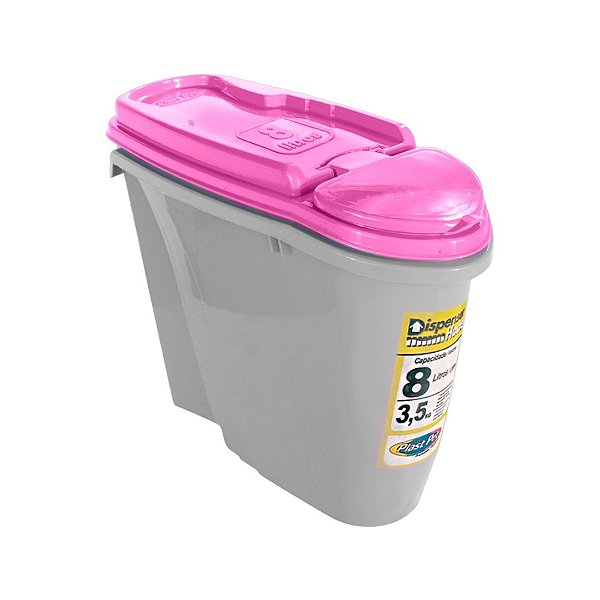 Dispenser P. Alimentos Home 8 Litros Rosa