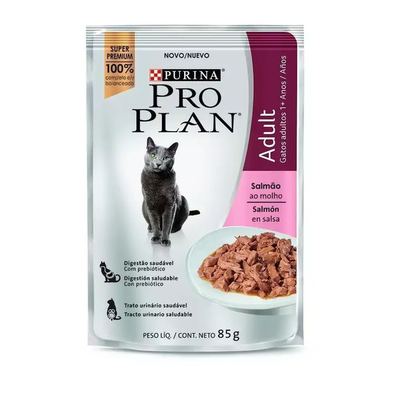 Ração Úmida Pro Plan Salmão para Gatos Adultos 85g 85g