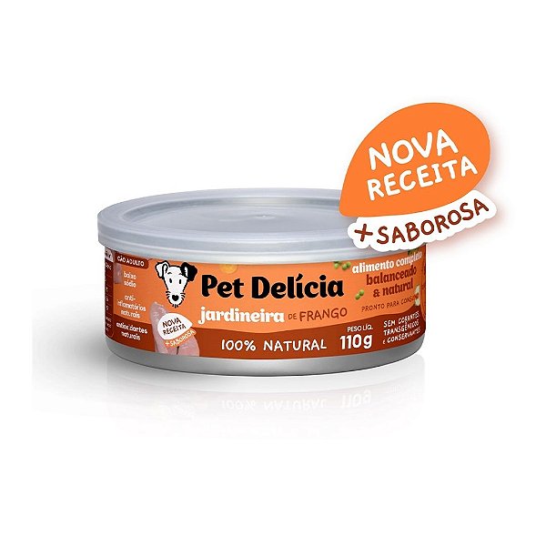 Ração Úmida Pet Delícia Cães Jardineira de Frango 110 g