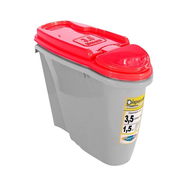 Dispenser P. Alimentos Home 35 Litros Vermelho