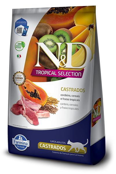 Nd Feline Tropical Castr Cordeiro 400g