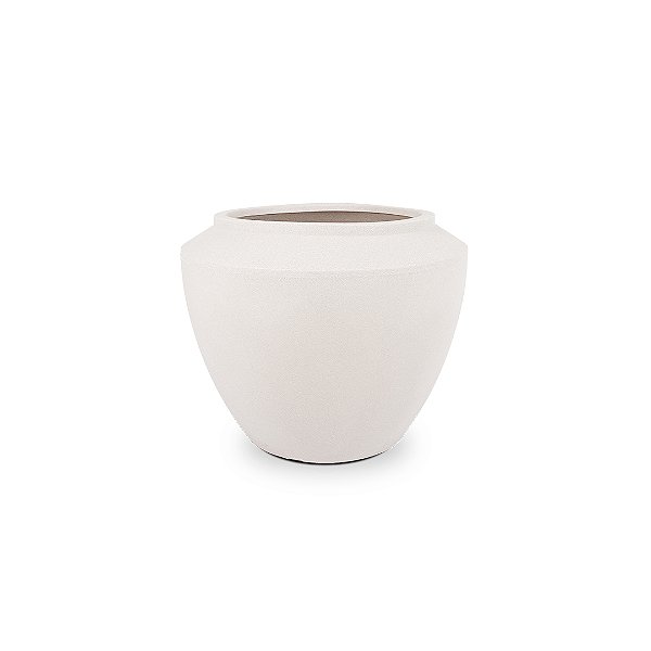 VASO PARA FLORES THAI 60 XL POLIETILENO LEVE BRANCO MÁRMORE