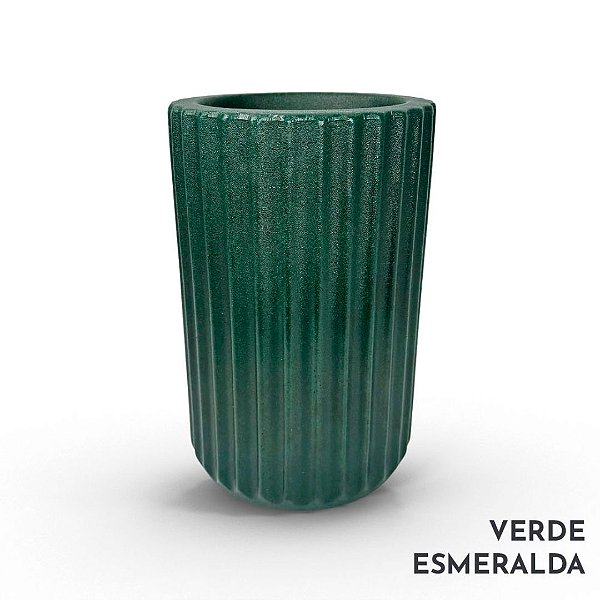 VASO grande ROMA 01 FRISADO POLIETILENO VERDE ESMERALDA