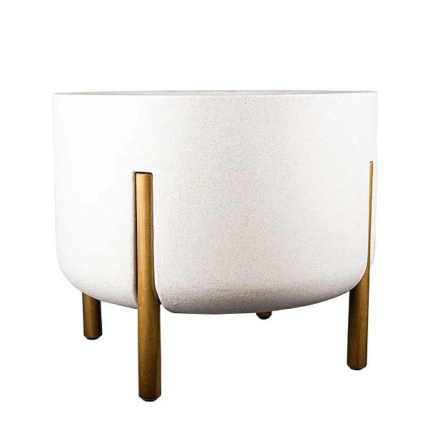 VASO CILINDRO DECORE 44 POLIETILENO AÇO CORTEN elegante