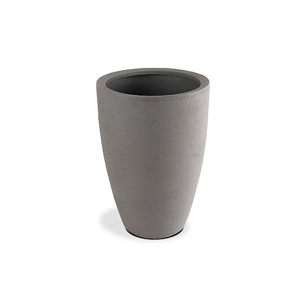 VASO CONE GRAFIATO 77 POLIETILENO CINZA tendência premium