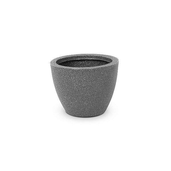 VASO grande CONE BAIXO FOSCO 22 POLIETILENO PRETO MÁRMORE