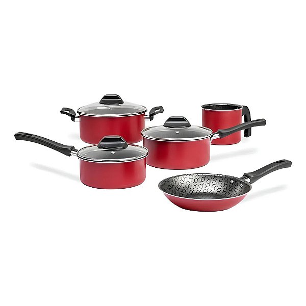 Jogo De Panelas Antiaderente Pro-flon 4 Peças Anis - Brinox