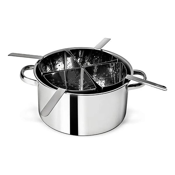 Espagueteira Aço Inox 4 Divisões Savoy 10 Litros - Brinox