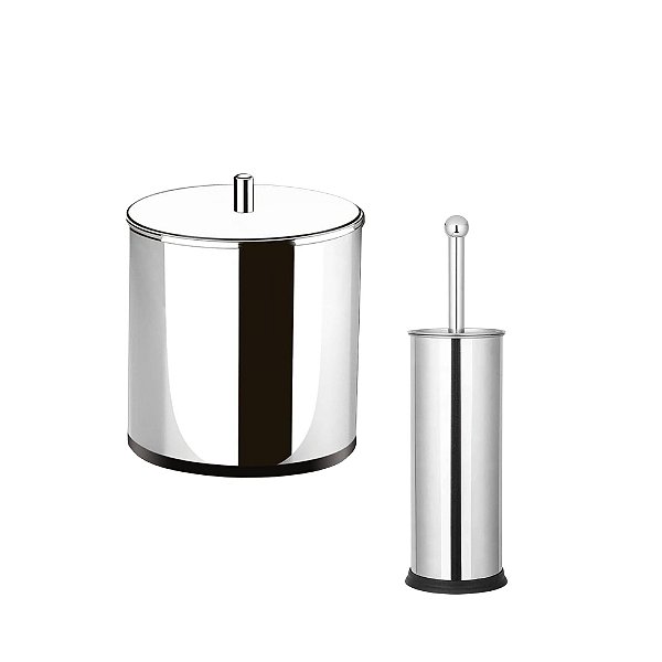 Kit Banheiro Decorline Inox 2 Peças - Brinox
