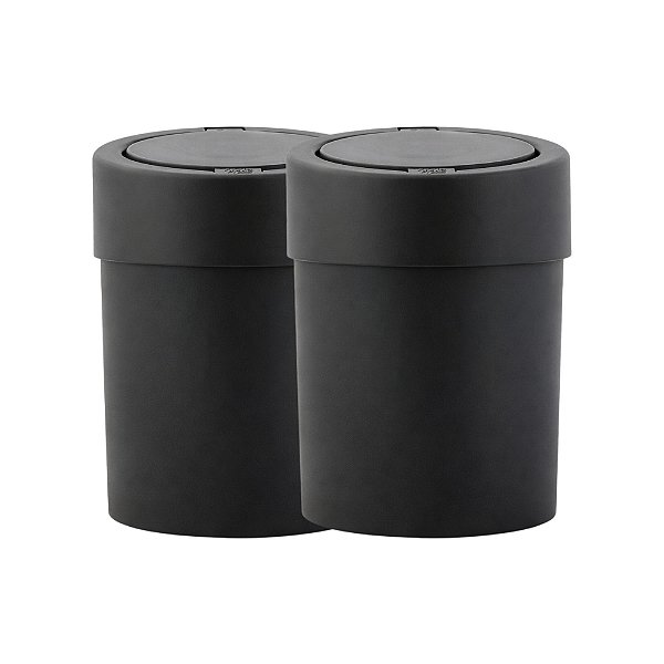 Jogo Banheiro e Cozinha 2 Lixeiras Press 5,4 Litros - Brinox