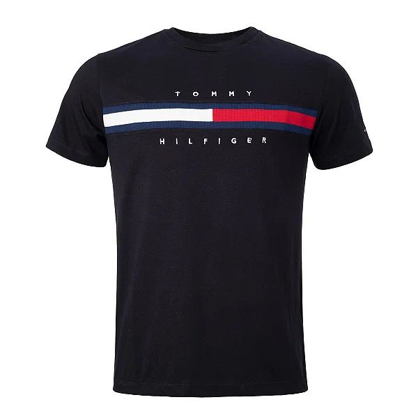 Camiseta Tommy Hilfiger Masculina Cotton Cor Preto