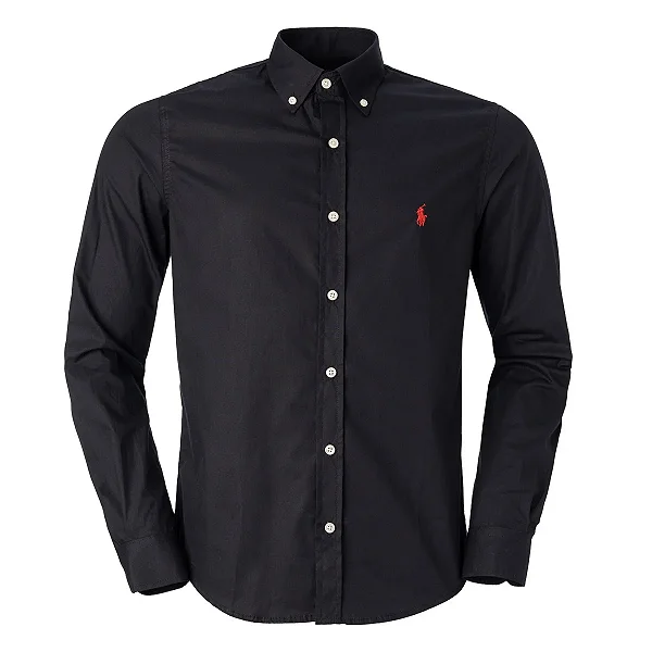 Camisa Ralph Lauren Masculina Oxford Cor Preto