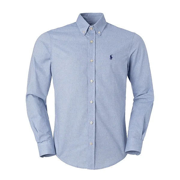 Camisa Ralph Lauren Masculina Oxford Cor Azul