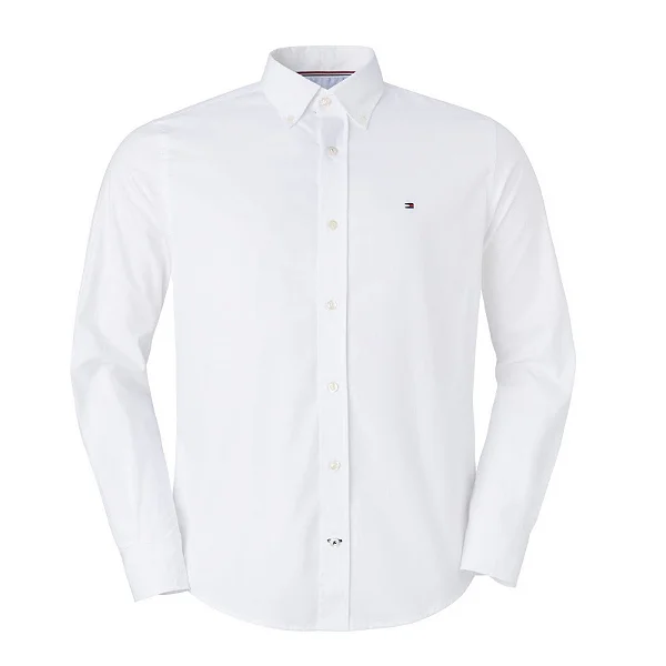 Camisa Tommy Hilfiger Masculina Oxford Regular Fit Branca