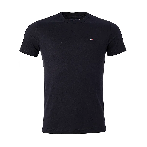 Camiseta Tommy Hilfiger Masculina Essential Cotton Cor Preta