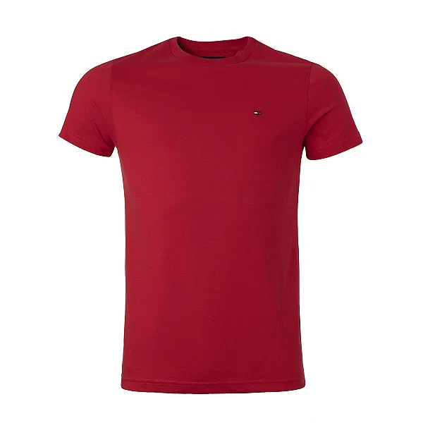 Camiseta Tommy Hilfiger Masculina Essential Cotton Cor Vermelha